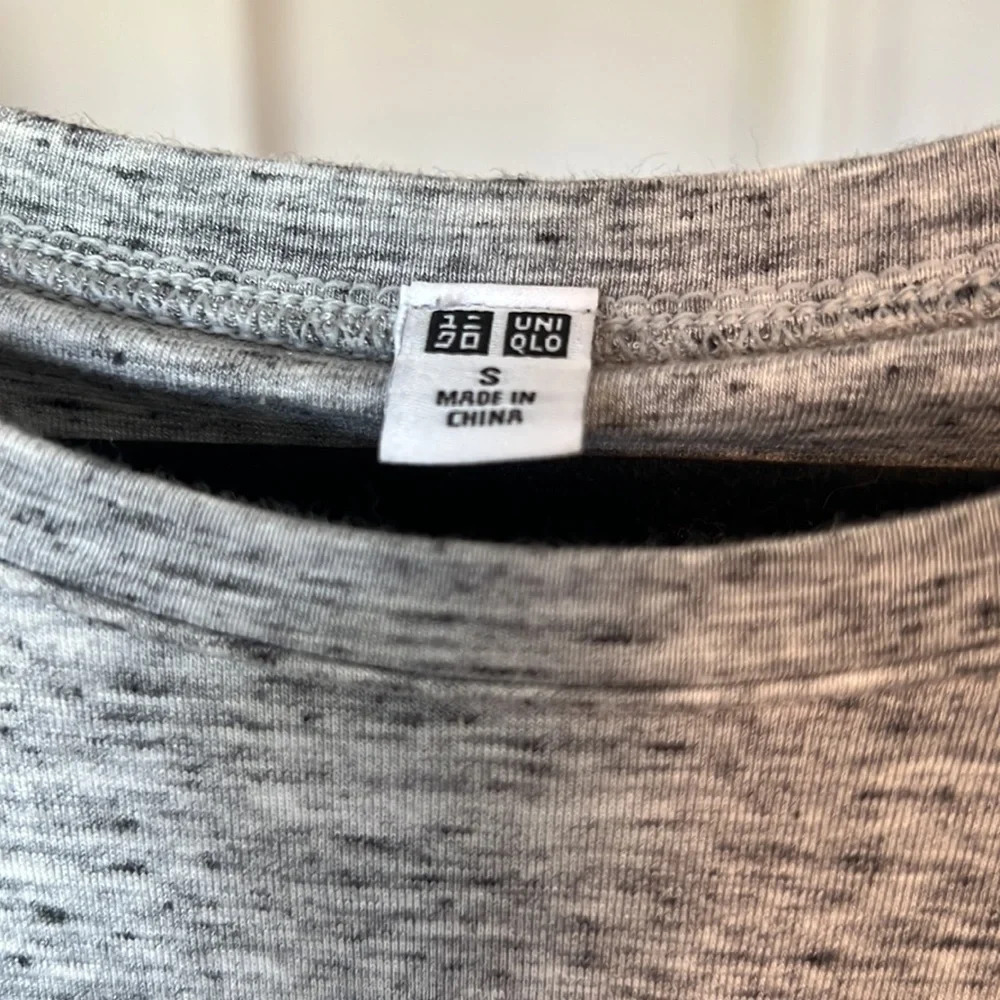Uniqlo WOMEN SHORT-SLEEVE LONG BRA DRESS GREY. SMALL - Picture 5 of 5